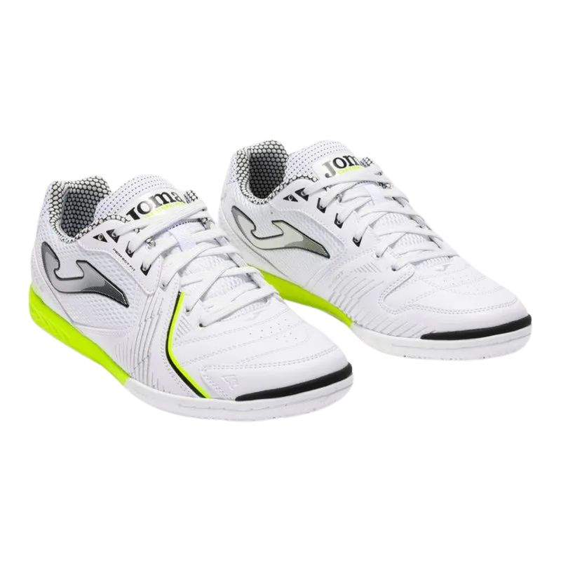 chuteira-futsal-joma-dribling-masculina-branco-amarelo