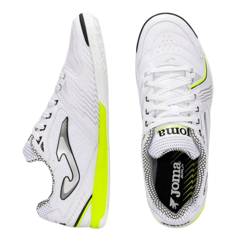 chuteira-futsal-joma-dribling-masculina-branco-amarelo