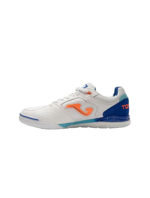 Chuteira Futsal Joma Top Flex Rebound Masculina - Branca/Azul/Laranja