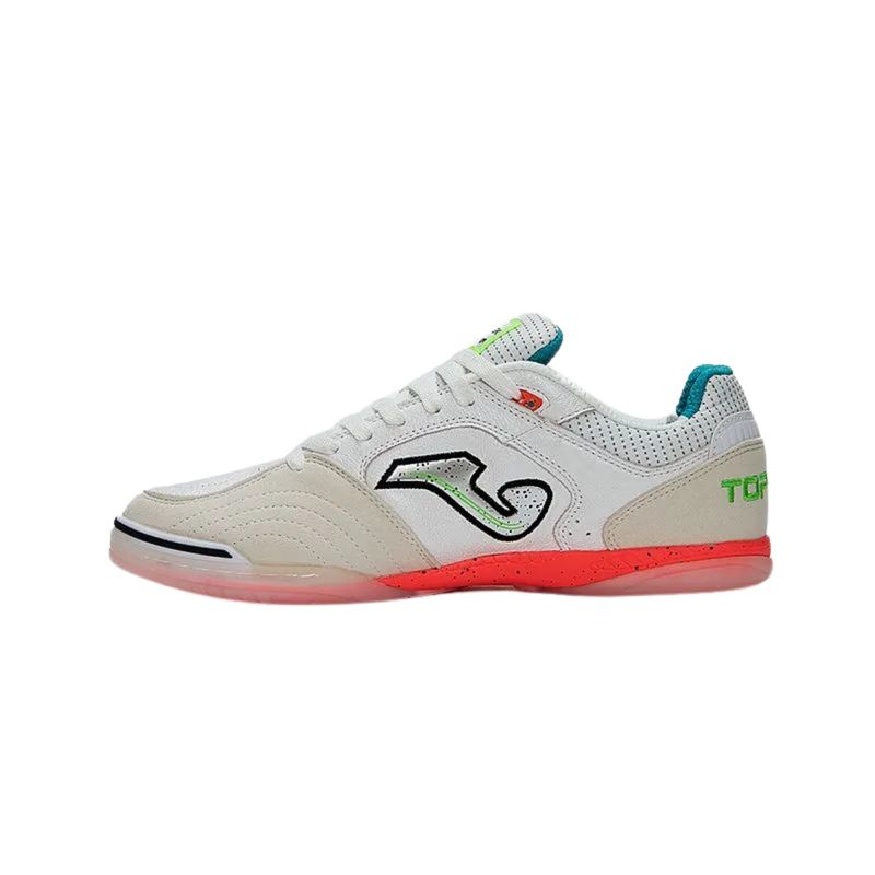 chuteira-futsal-joma-top-flex-unissex-branco-vermelho