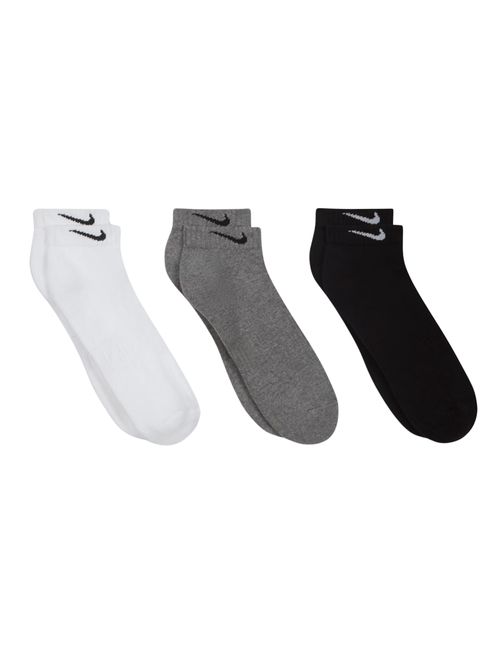 Kit Meias Nike Everyday Cushion 3 Pares Unissex - Branca/Preta/Cinza
