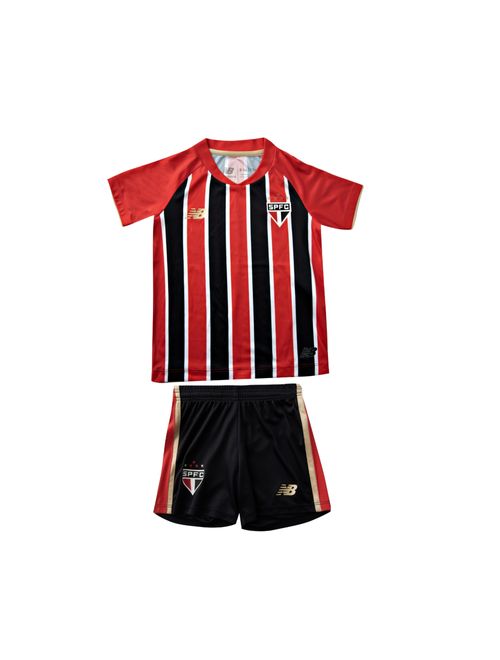 Conjunto São Paulo II 25/26 New Balance Infantil - Vermelho/Branco