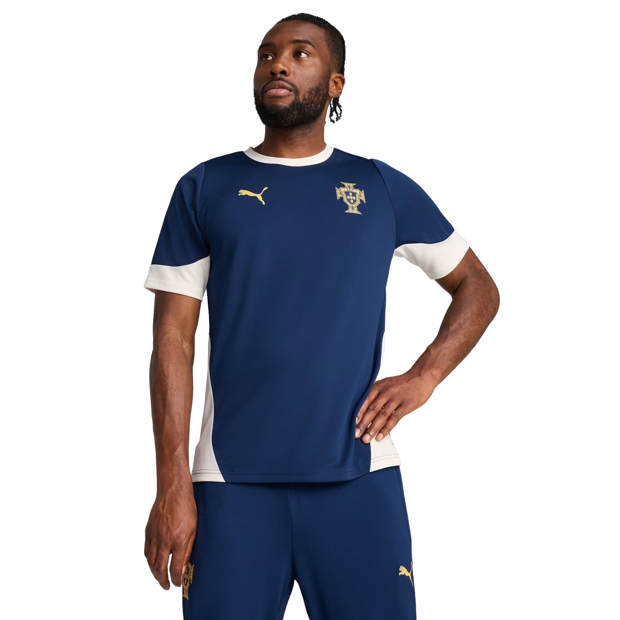Camisa Portugal 25/26 Puma Treino Masculina - Azul/Branca