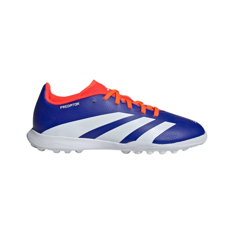 chuteira-society-adidas-predator-league-low-infantil-azul-branca