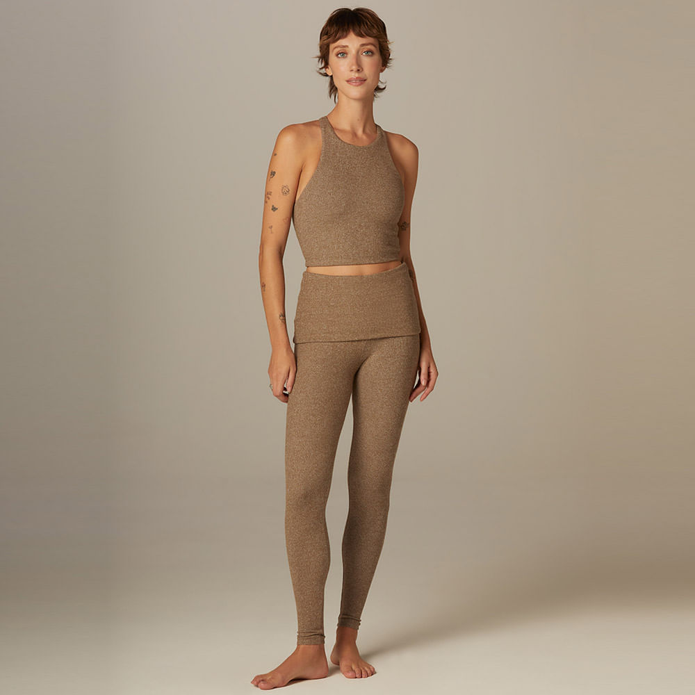 Legging Yoga Vira Cós Marrom Bindu II