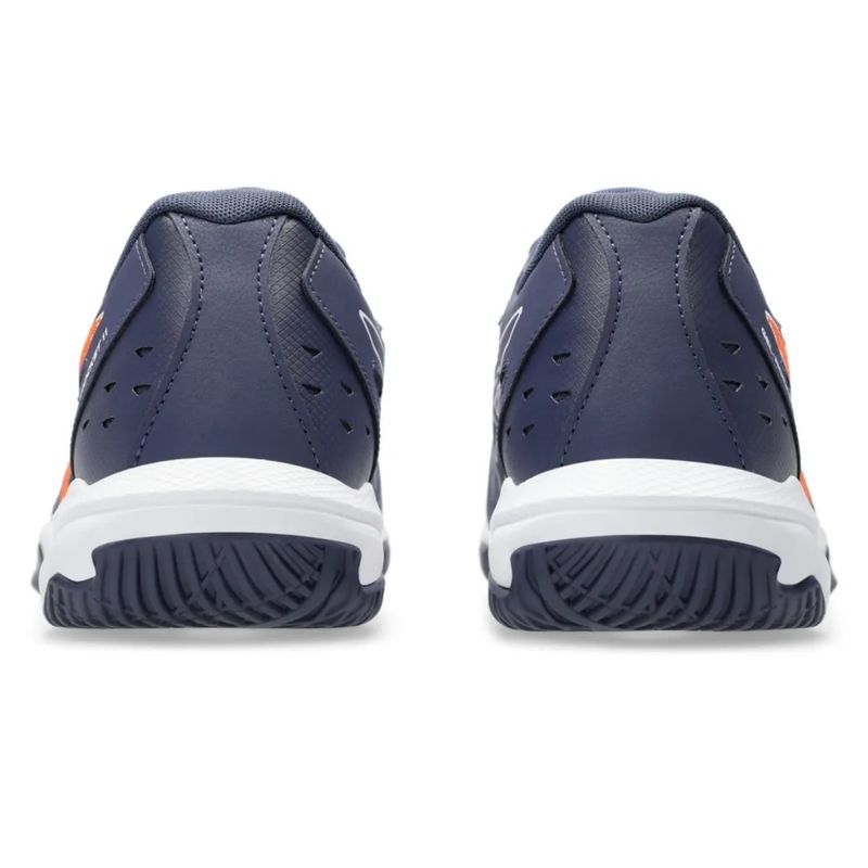 tenis-asics-gel-rocket-11-masculuno-marinho-laranja