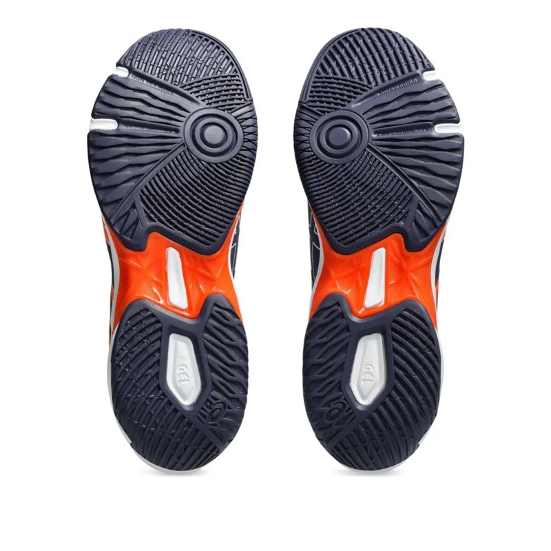 tenis-asics-gel-rocket-11-masculuno-marinho-laranja