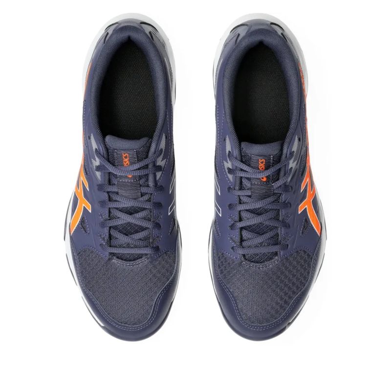 tenis-asics-gel-rocket-11-masculuno-marinho-laranja