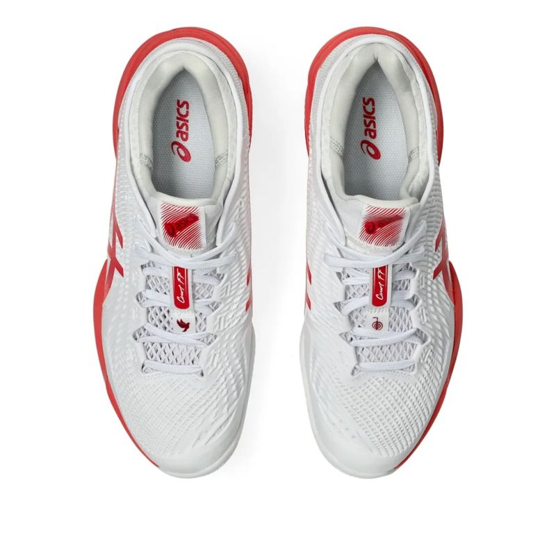 tenis-asics-court-ff-3-novak-clay-masculino-branco-vermelho