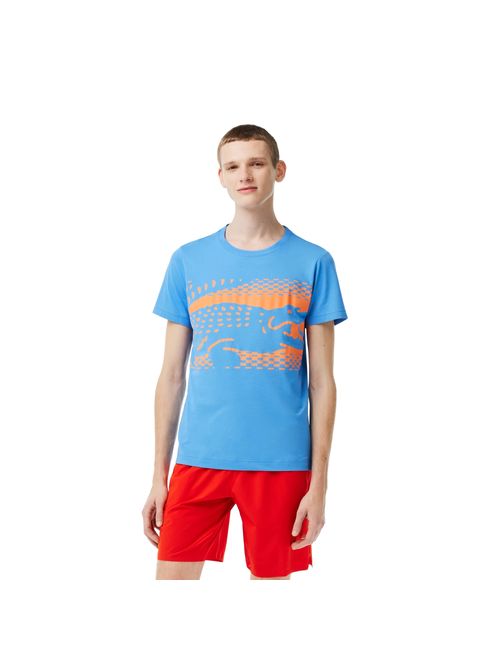 Camiseta Lacoste Tennis X Novak Djokovic Masculina - Azul/Laranja