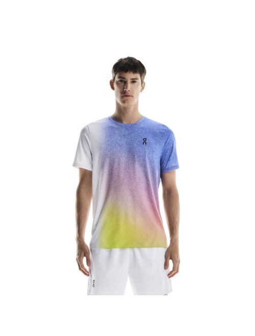 Camiseta On Running Court-T Masculina - Branca/Multicolor