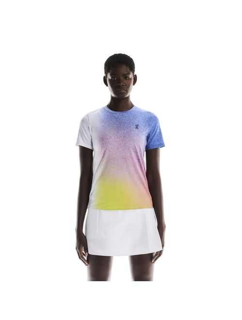 Camiseta On Running Court-T 1 Feminina - Branca/Multicolor