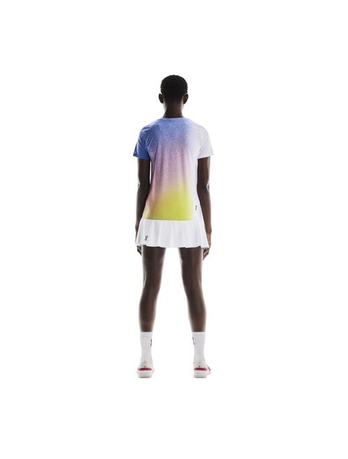 Camiseta On Running Court-T 1 Feminina - Branca/Multicolor