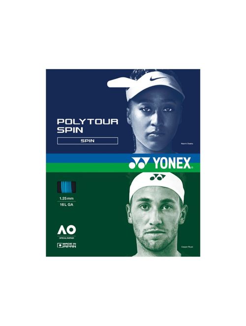 Corda Para Raquete Yonex Poly Tour Spin 1.25 - Azul