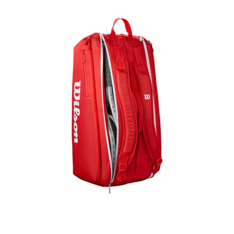 raqueteira-wilson-super-tour-9pk-unissex-vermelha