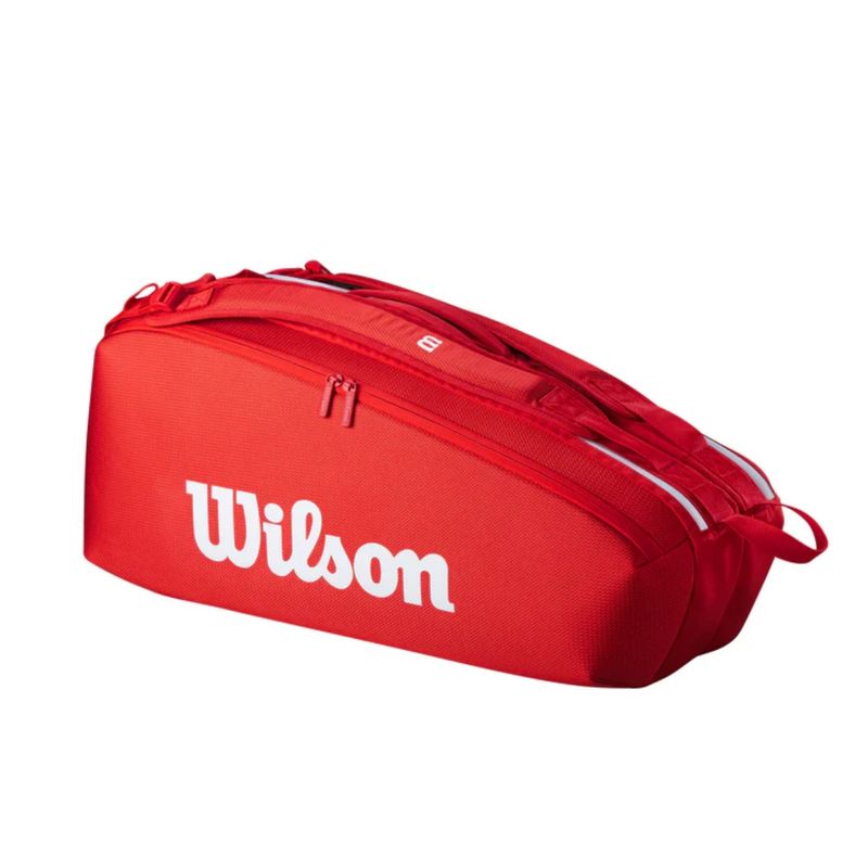 raqueteira-wilson-super-tour-6-pk-unissex-vermelha