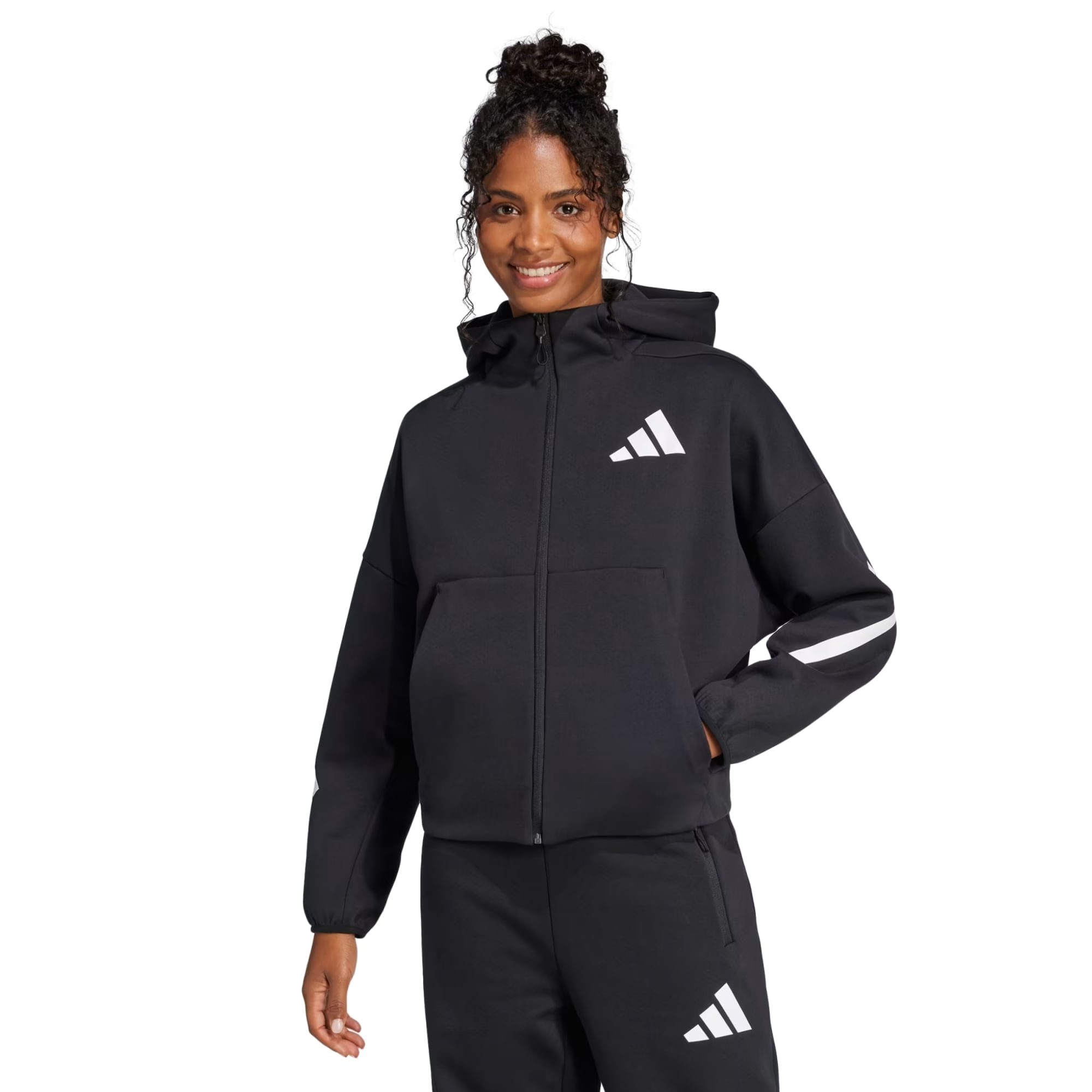 Jaqueta Com Capuz Adidas Zne Feminina - Preta