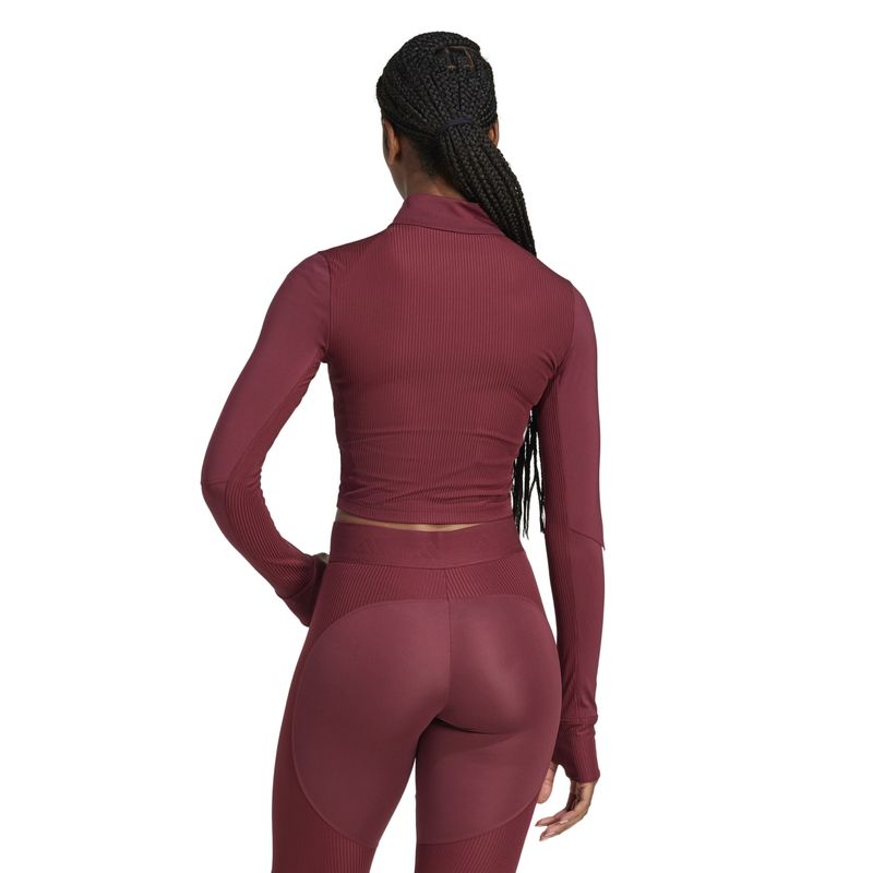 top-manga-longa-adidas-hyglm-fz-feminina-bordo