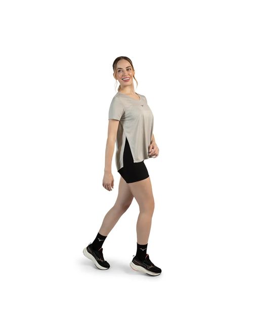 Camiseta Mizuno Soul Fit Fre Feminina - Cinza