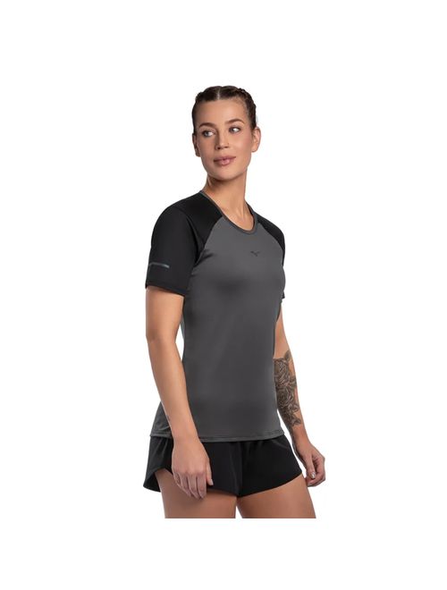 Camiseta Mizuno High Feminina - Grafite/Preta