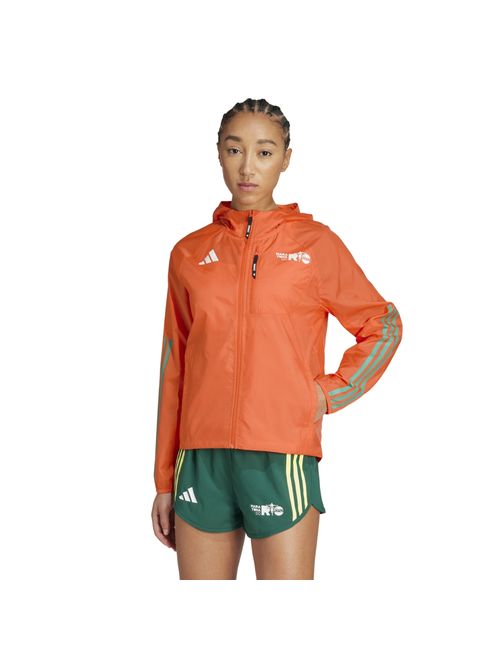 Jaqueta Adidas Corta Vento Maratona Rio Feminina - Laranja