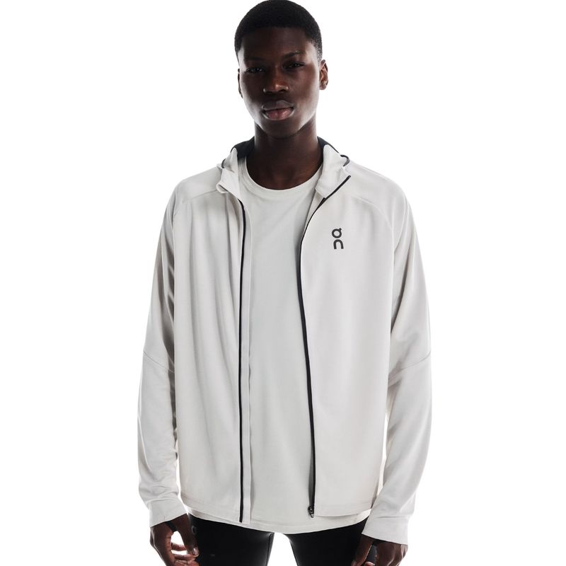 jaqueta-com-capuz-on-running-climate-zip-hoodie-masculina-bege