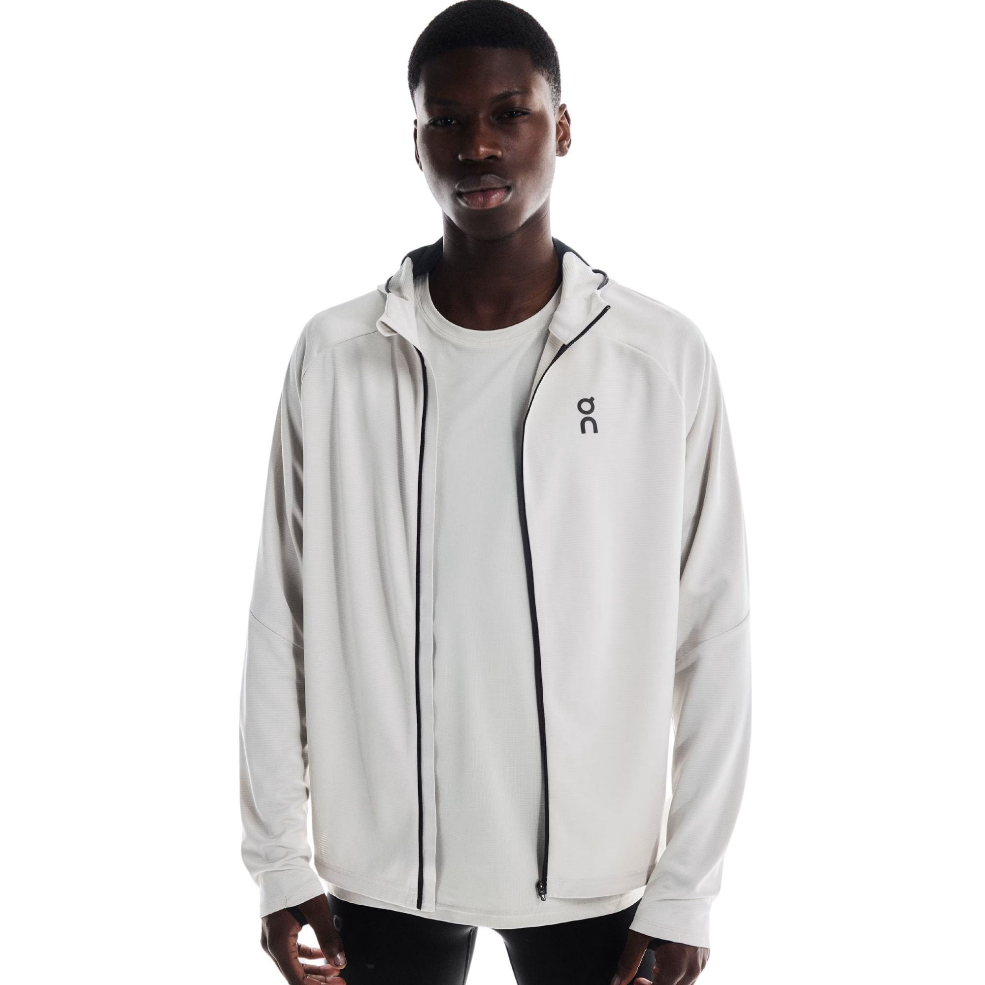 Jaqueta Com Capuz On Running Climate Zip Hoodie Masculina - Bege