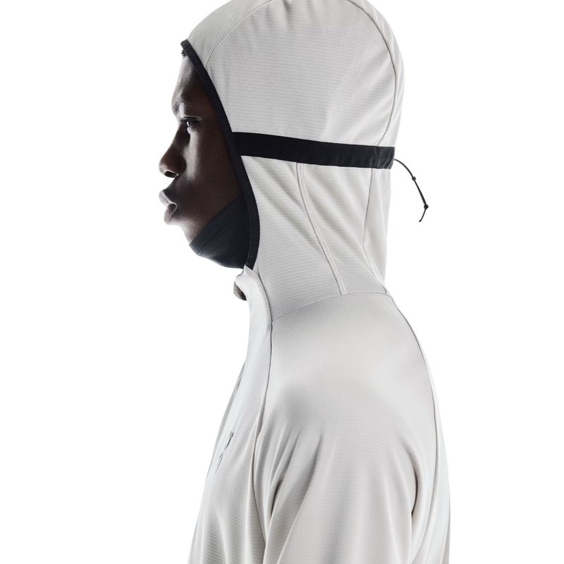 jaqueta-com-capuz-on-running-climate-zip-hoodie-masculina-bege
