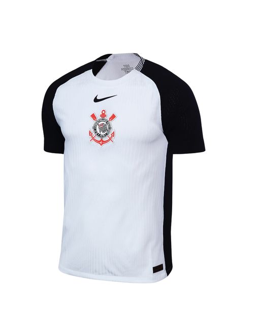 Camisa Corinthians I 2025/26 Nike Jogador Masculina - Branca/Preta