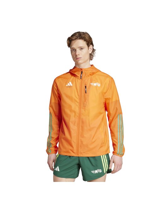 Jaqueta Adidas Corta Vento Rio Maratona Masculina - Laranja