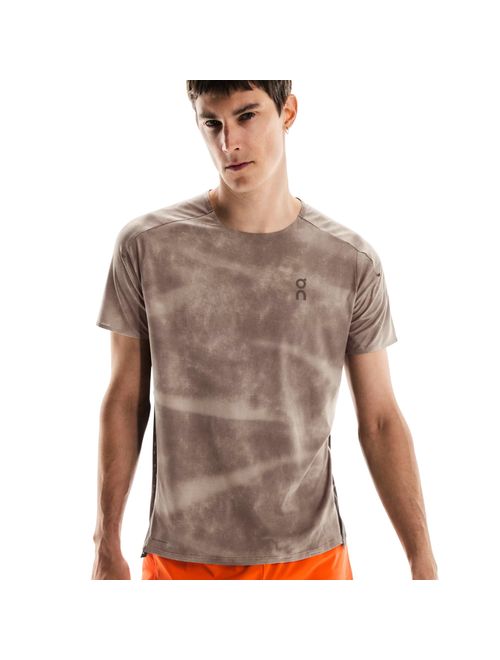 Camiseta On Running Performance-T Aop Masculina - Marrom/Preta