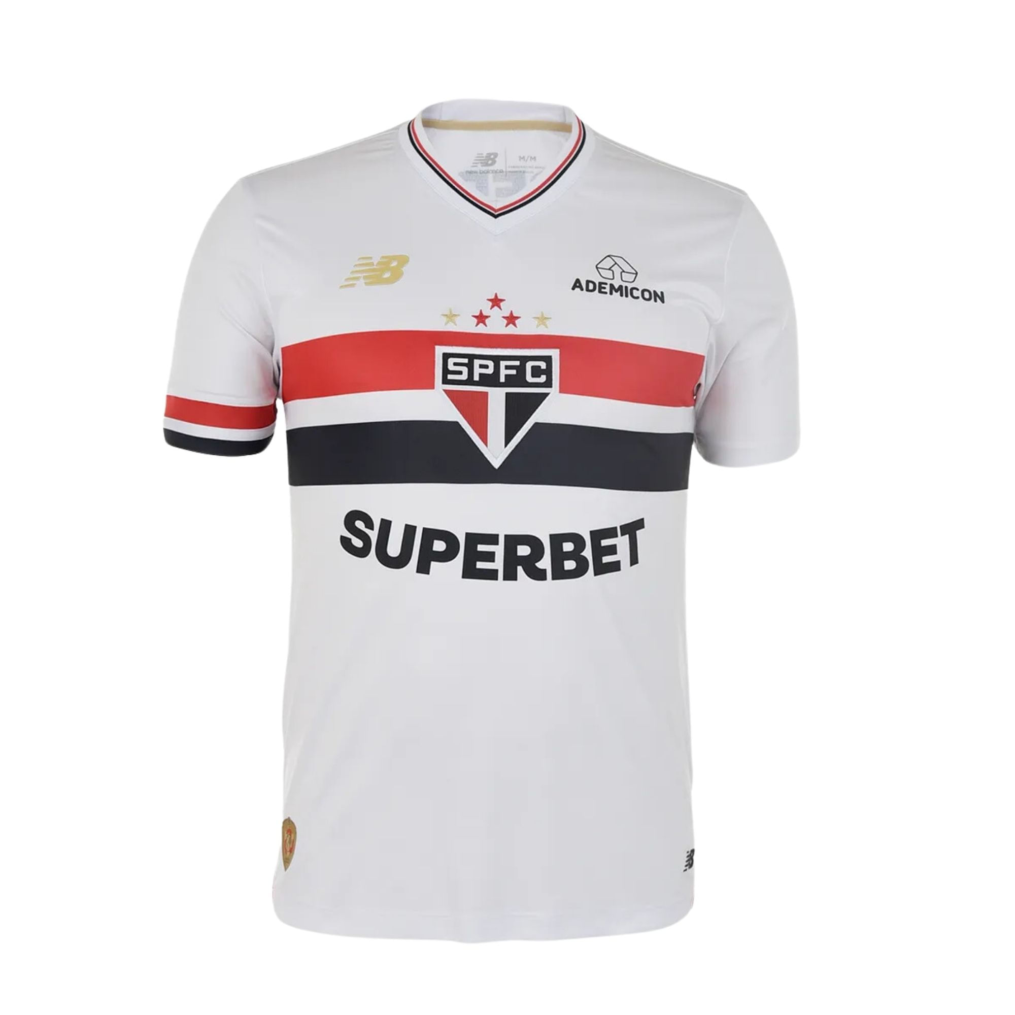 Camisa São Paulo I 25/26 New Balance Torcedor Masculina - Branca/Vermelha