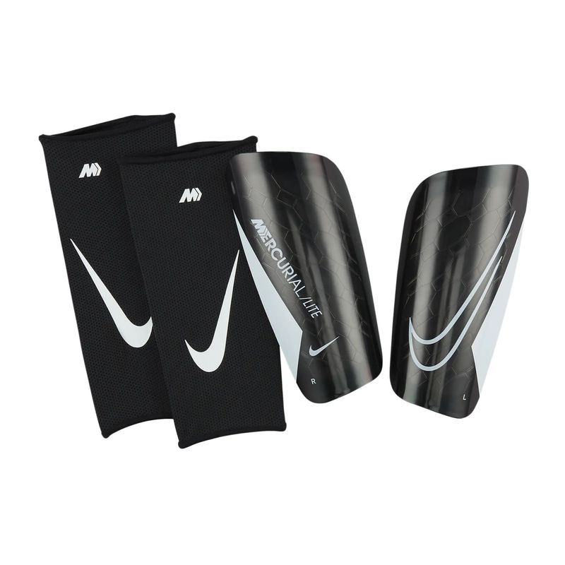 Caneleira Nike Mercurial Lite Masculina - Preta/Branca