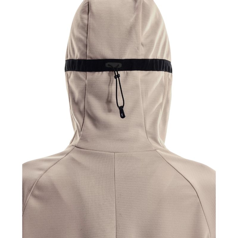 jaqueta-on-running-climate-zip-hoodie-feminina-bege