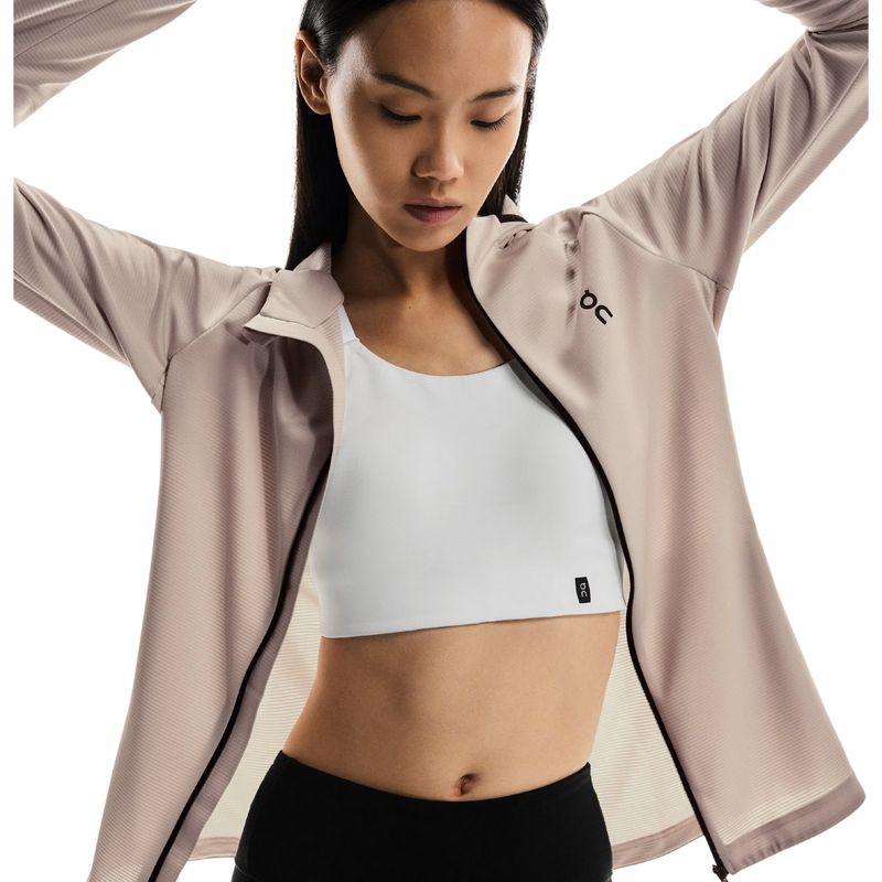 jaqueta-on-running-climate-zip-hoodie-feminina-bege