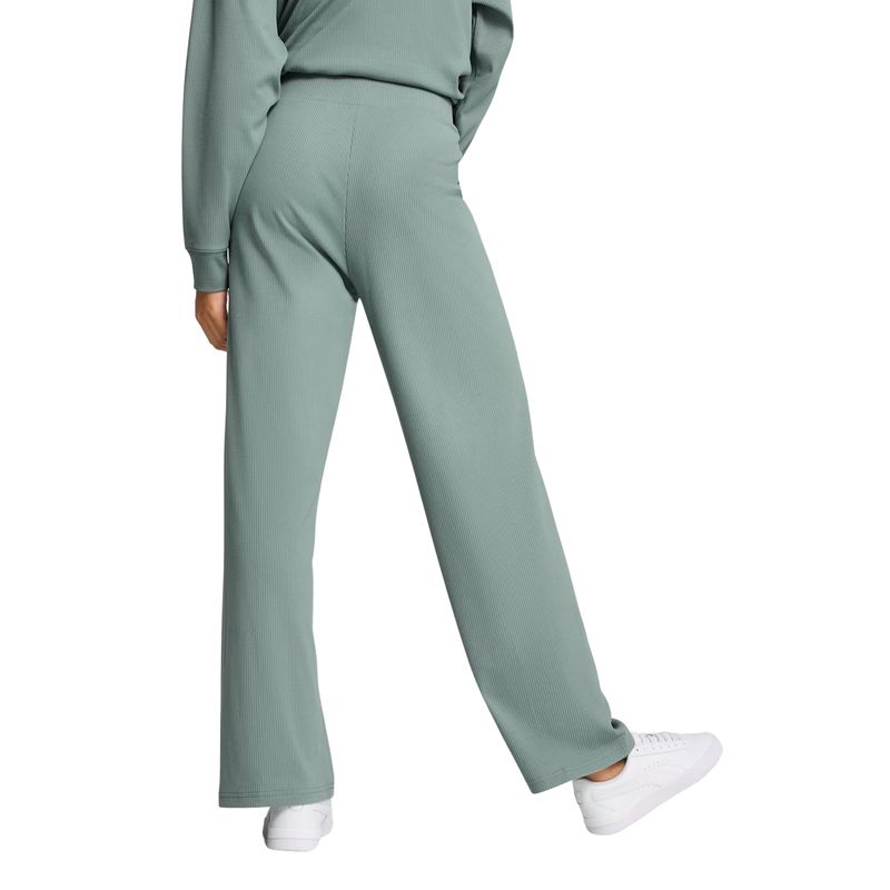 calca-puma-ess-elevated-rib-straight-feminina-verde