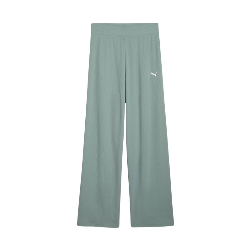 calca-puma-ess-elevated-rib-straight-feminina-verde