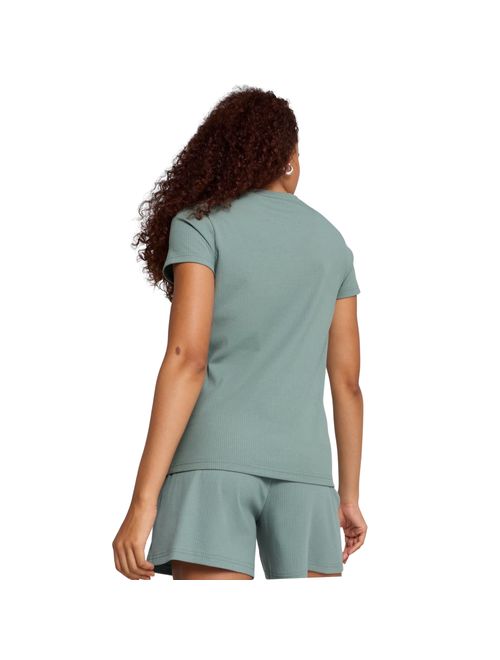 Camiseta Puma Ess Elevated Rib Feminina - Verde