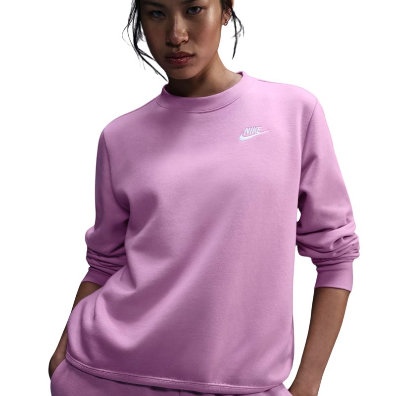 blusao-nike-club-fleece-crew-feminino-rosa