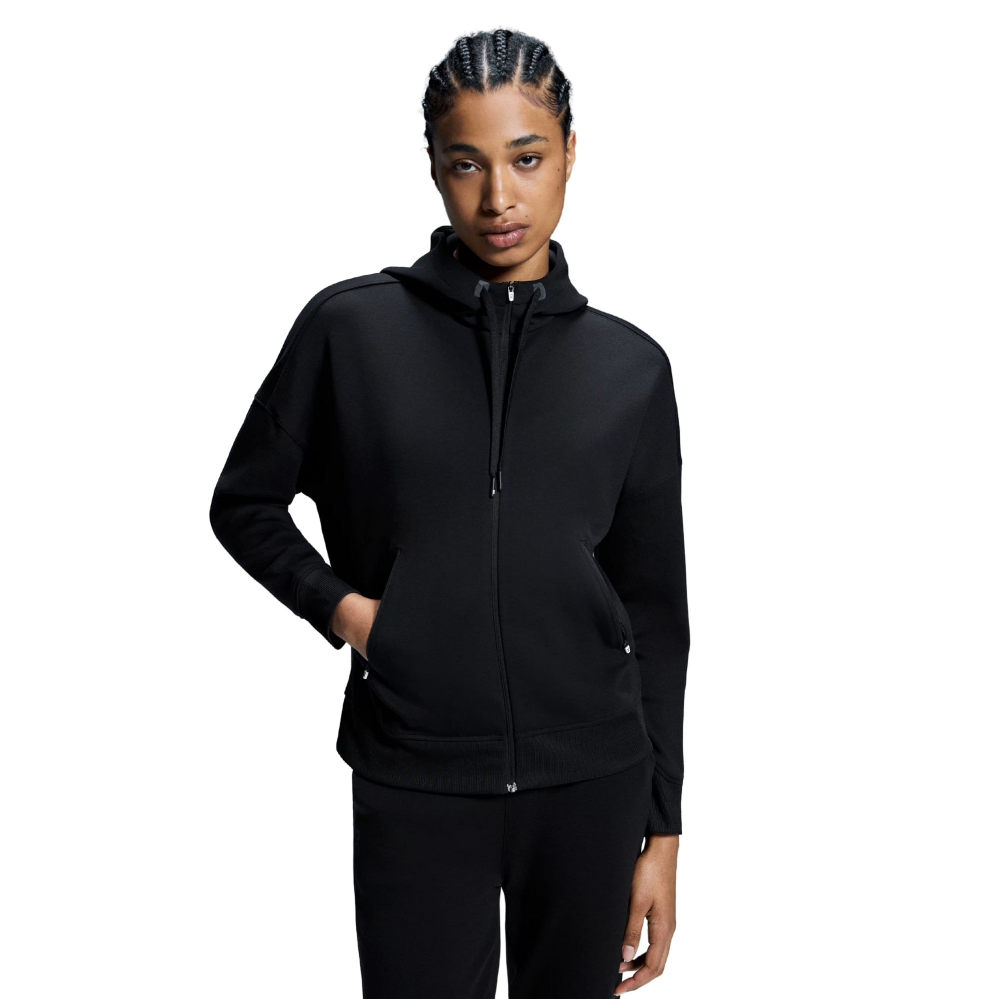 Jaqueta Com Capuz On Running Zipped Hoodie Feminina - Preta