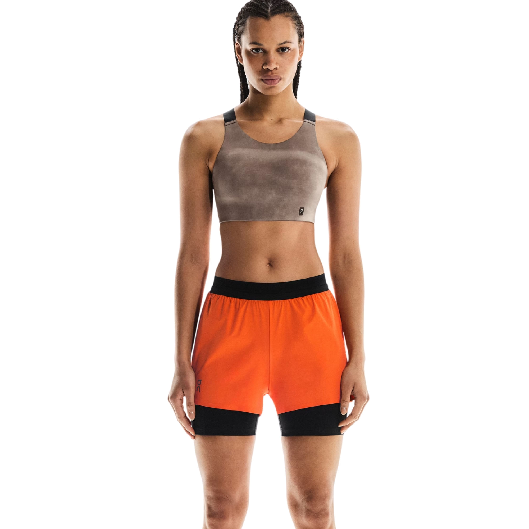 Top On Running Performance Bra Aop Feminino - Marrom