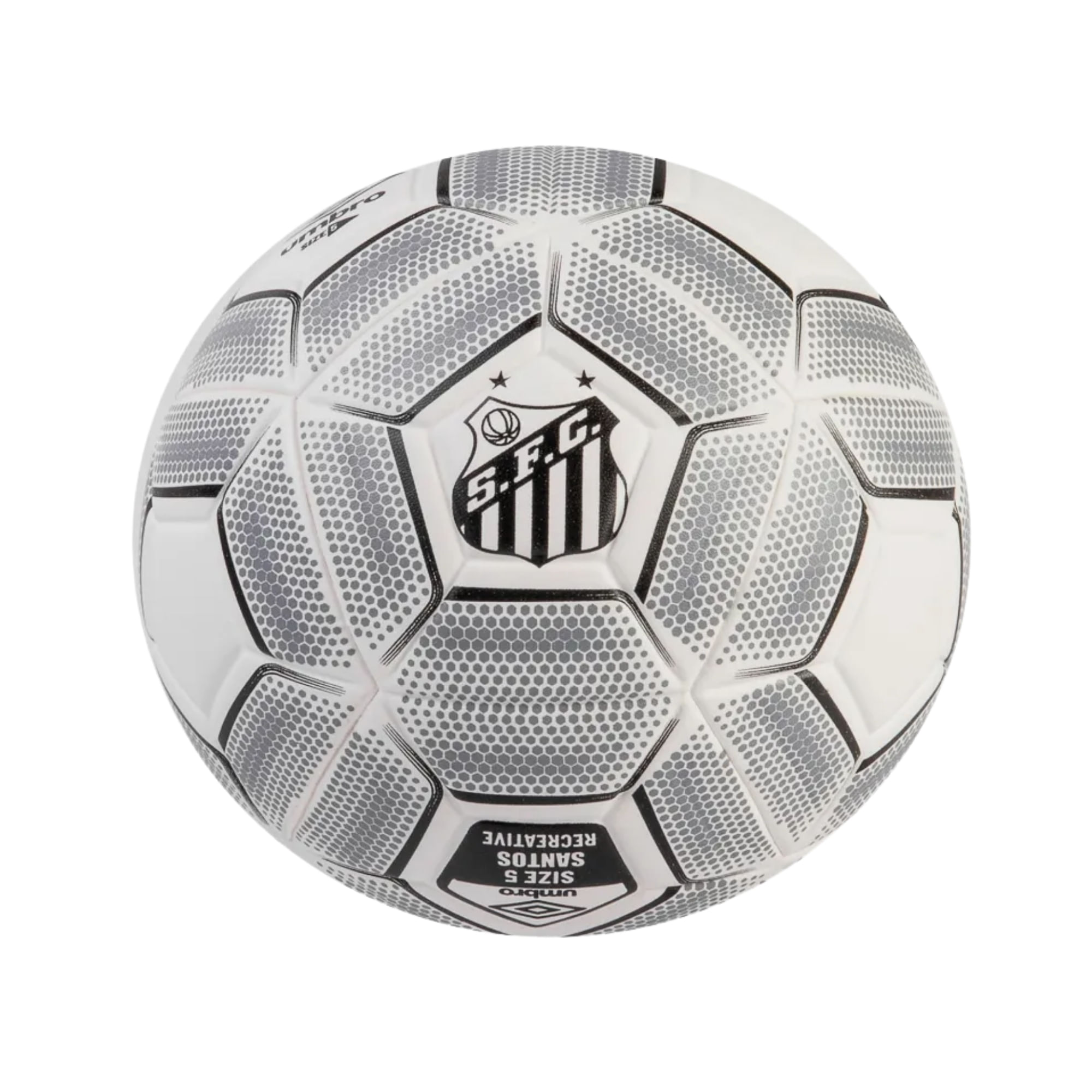 Bola De Campo Santos Umbro Clubes 24 Unissex - Cinza/Preta