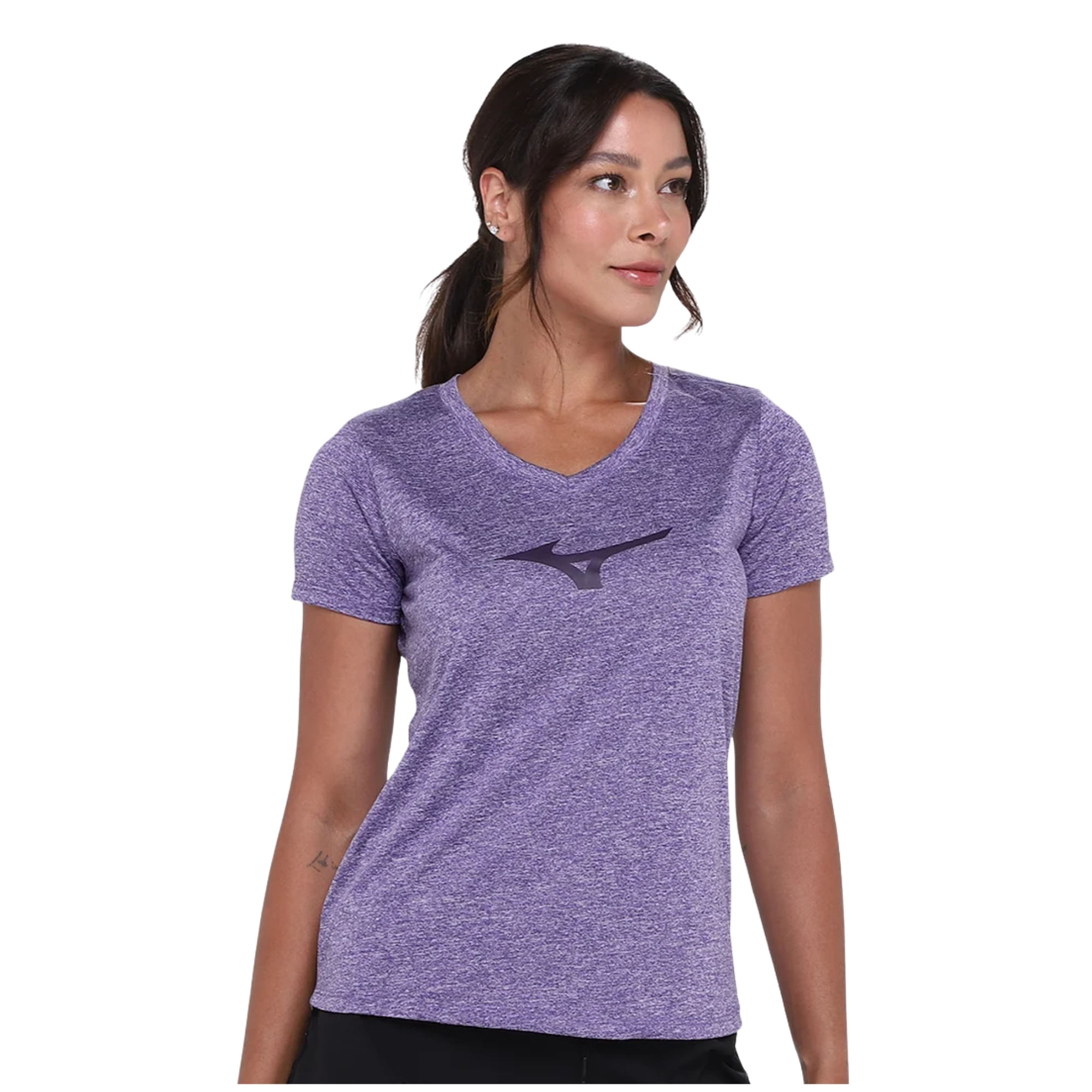 Camiseta Mizuno Spark Big Logo Feminina - Roxo