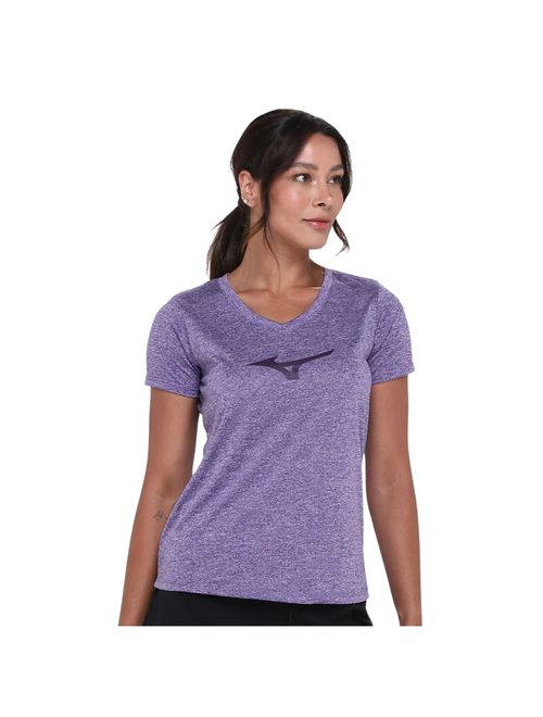 Camiseta Mizuno Spark Big Logo Feminina - Roxo
