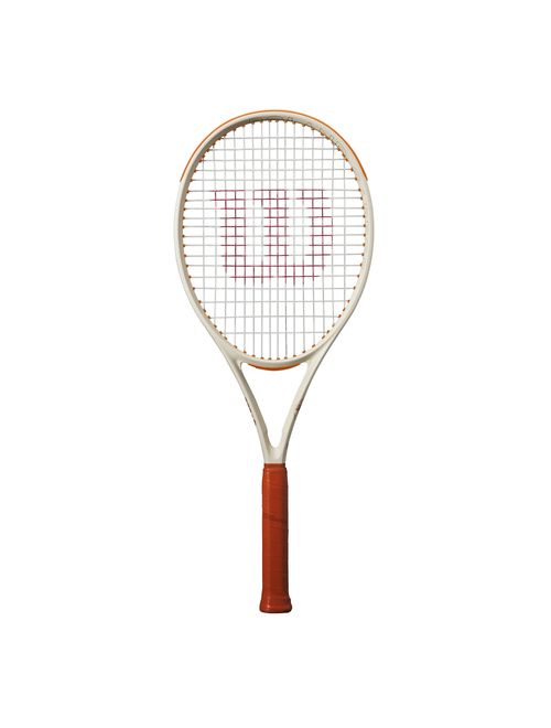 Raquete De Tênis Wilson Clash 2025 100 V3 Roland Garros Unissex - Branca/Laranja