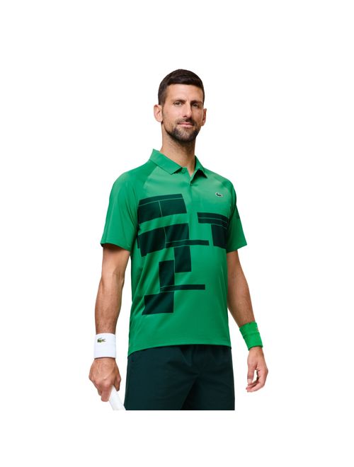 Camisa Polo Lacoste Tennis X Novak Djokovic Regular Fit Masculina - Verde