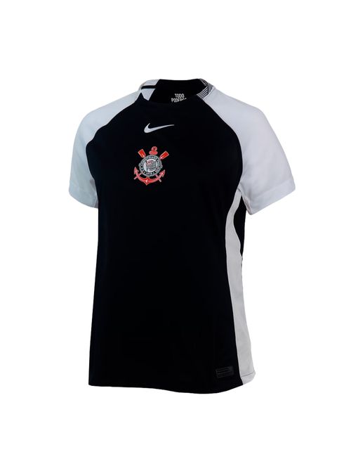 Camisa Corinthians II 25/26 Nike Torcedora Feminina - Preta /Branca