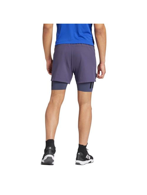 Shorts Adidas Power 2 Em 1 P7 Masculino - Cinza Escuro
