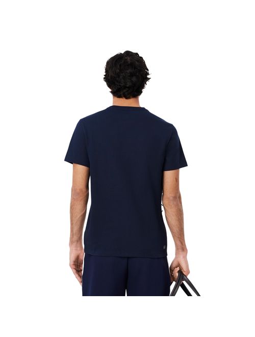 Camiseta Lacoste Estampada Regular Heritage Masculina - Marinho/Branca