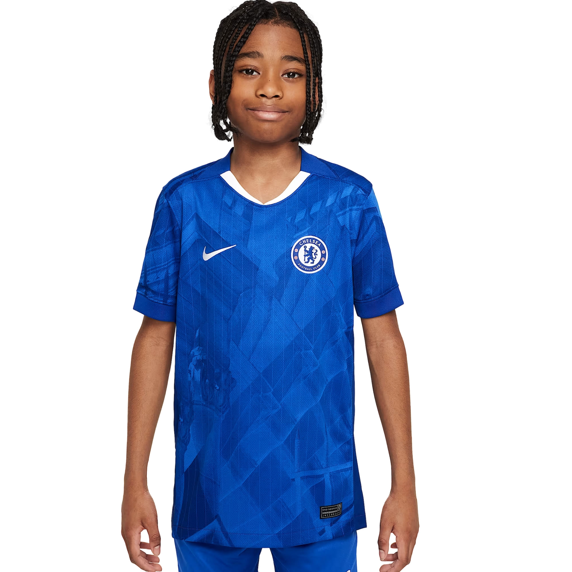 Camisa Chelsea I 25/26 Nike Stadium Infantil - Azul